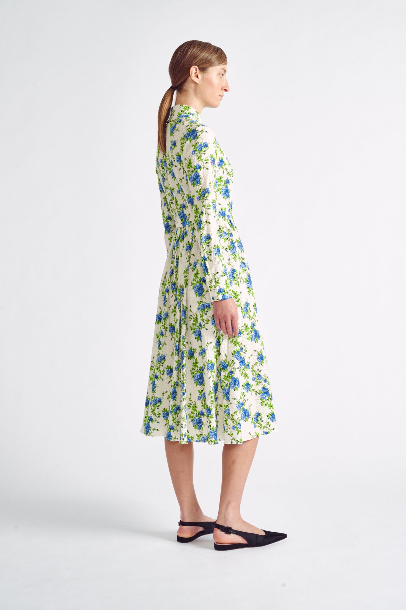 Aisha Dress | Blue and Green Floral ...